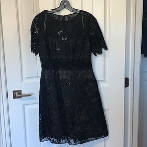 Marchesa Notte black cocktail dress
